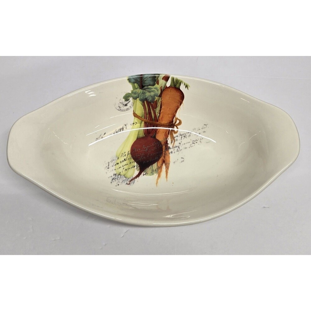 effetti d'arte Hand Painted Oval Bowl  12 X 7 Excellent Condition